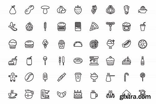 CM - Hand drawn vector doodle icon set 1961606