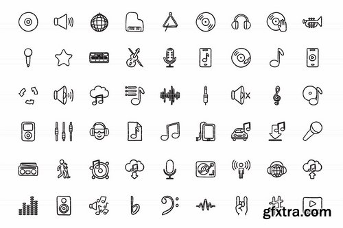 CM - Hand drawn vector doodle icon set 1961606