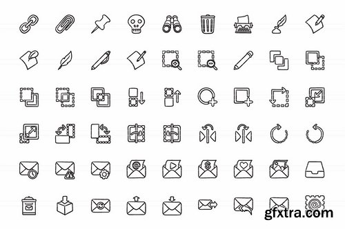 CM - Hand drawn vector doodle icon set 1961606