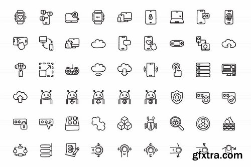 CM - Hand drawn vector doodle icon set 1961606