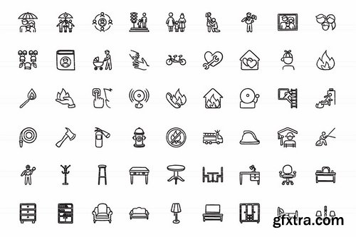 CM - Hand drawn vector doodle icon set 1961606