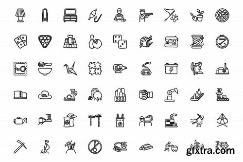 CM - Hand drawn vector doodle icon set 1961606