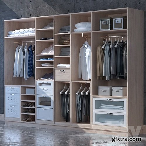 Set for clothes and shoes cabinet