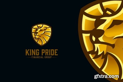 King Pride - Golden Lion Shield Logo