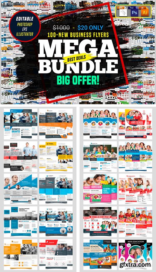 CM - 100 Business Flyers Bundle 2148281