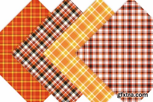 CM - Fall Autumn Plaid Digital Paper 1962040