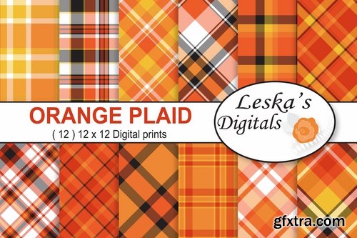 CM - Fall Autumn Plaid Digital Paper 1962040