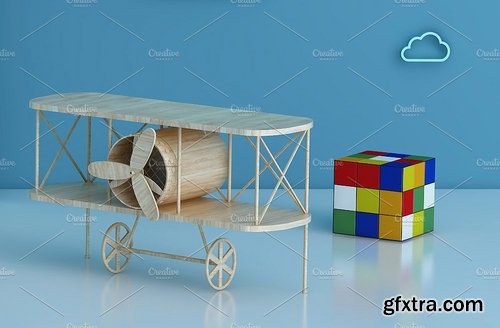 CM - Kids Room Frame Mockups airplane 2168760