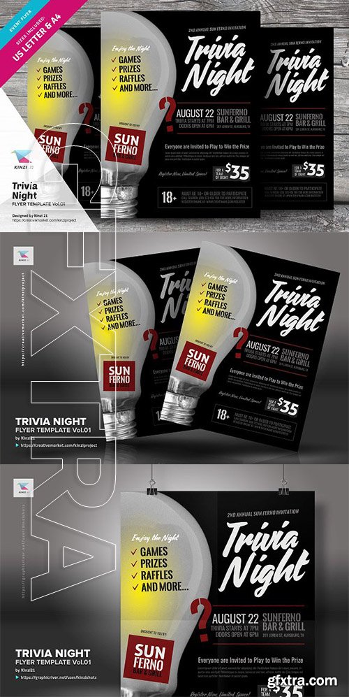 CreativeMarket - Trivia Night Flyer Template Vol 01 2171779