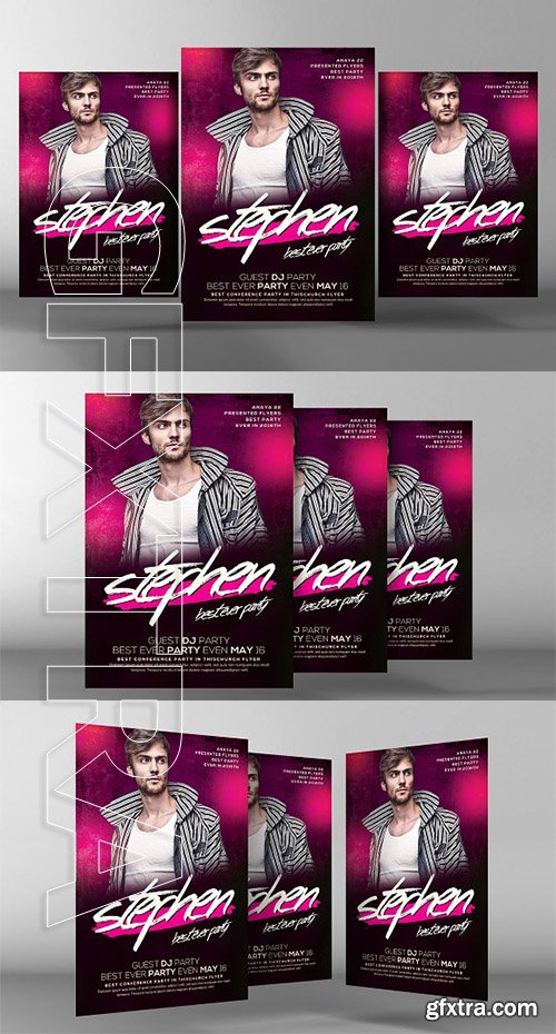 CreativeMarket - Dj Guest Party Flyer 2172312