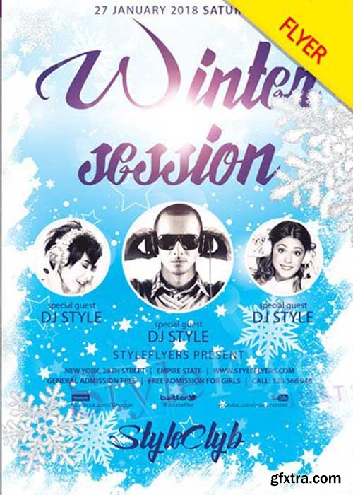 Winter Session V1 2018 PSD Flyer Template