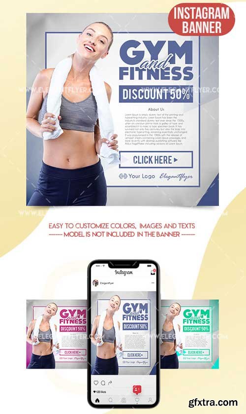 Gym And Fitness V1 2018 Instagram Banner