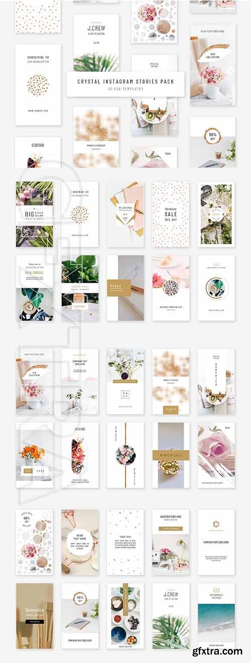 CreativeMarket - Crystal Instagram Stories Pack 2179538