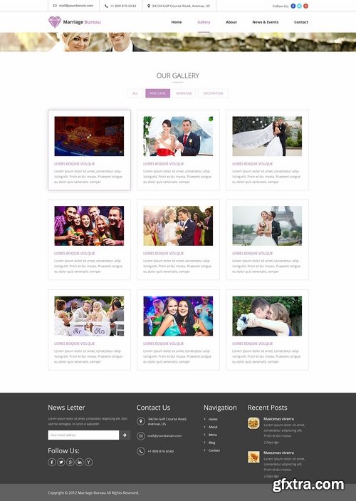 CM - Marriage Bureau PSD Website Template 2165735