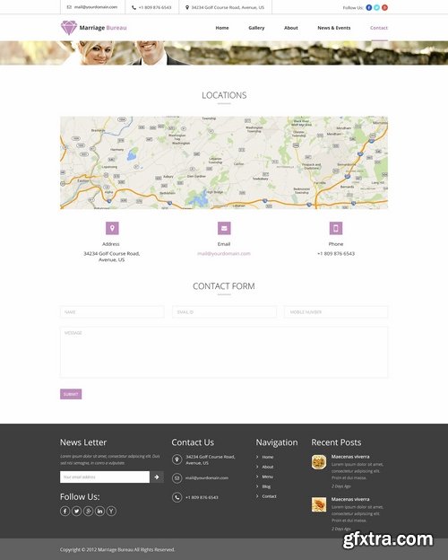 CM - Marriage Bureau PSD Website Template 2165735