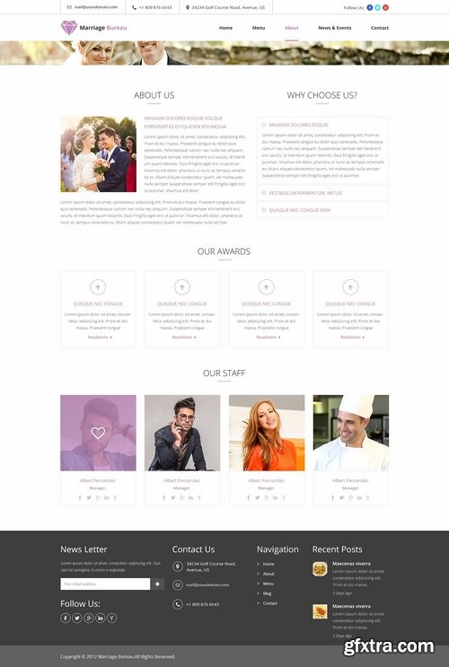 CM - Marriage Bureau PSD Website Template 2165735