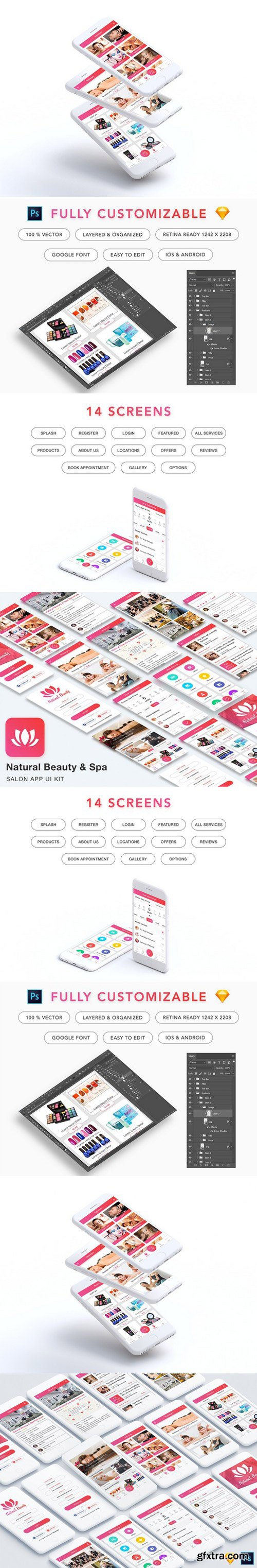 CM - Natural Beauty & Spa Salon UI Kit 2122522