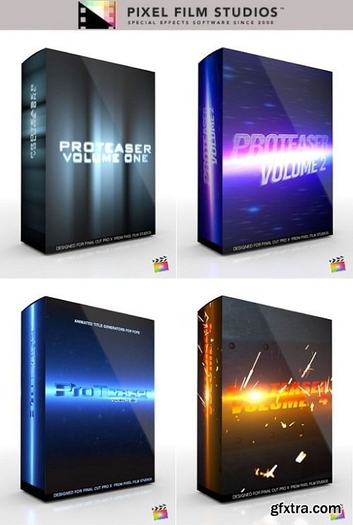 Pixel Film Studios - PROTEASER Vol. 1-4 Bundle for Final Cut Pro X (macOS)