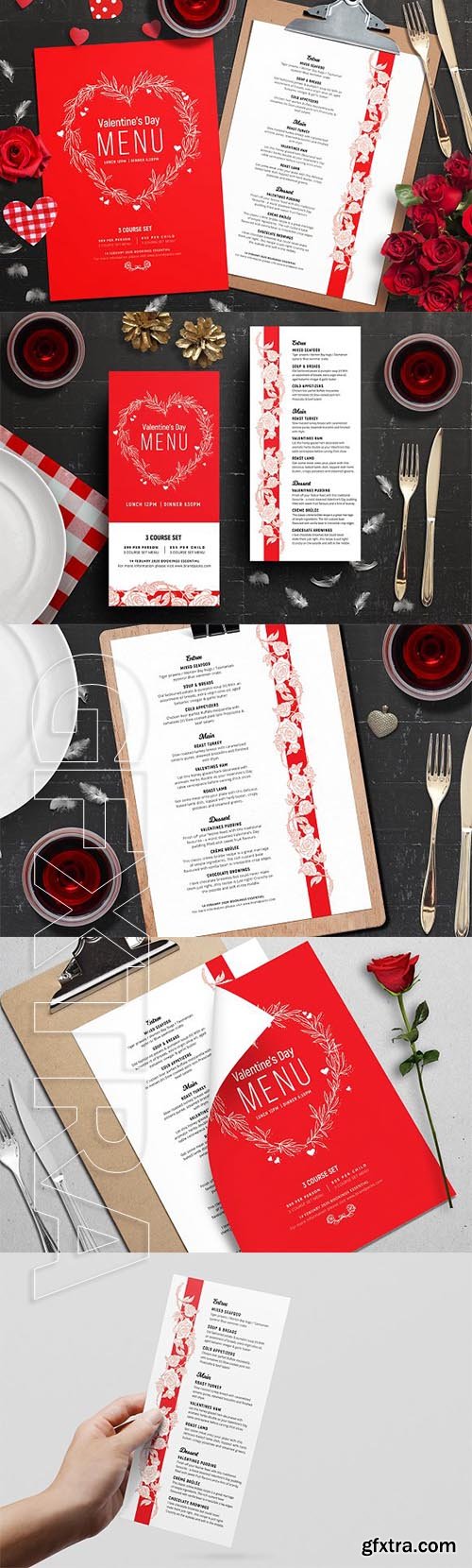 CreativeMarket - Valentines Menu Template Vol.2 2159582