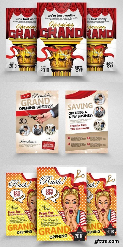 CM - 10 Grand Opening Flyer Bundle Vol:02 1826125