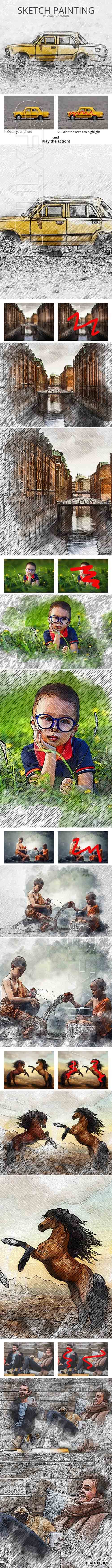 GraphicRiver - Sketch Painting Photoshop Action 21183714