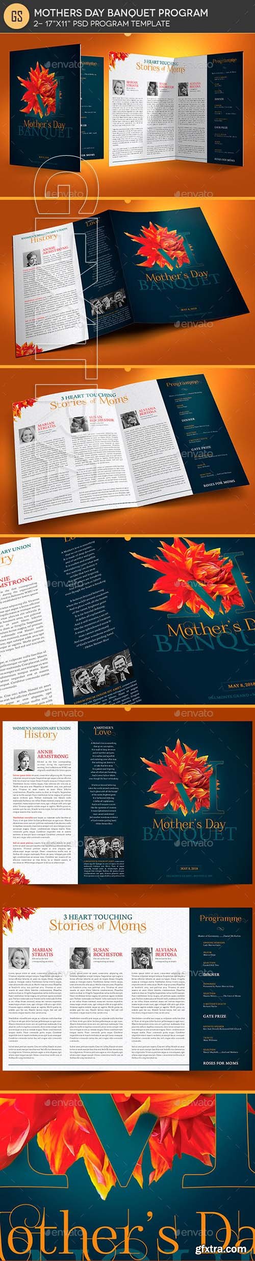 GraphicRiver - Mothers Day Banquet Program Template 21198016