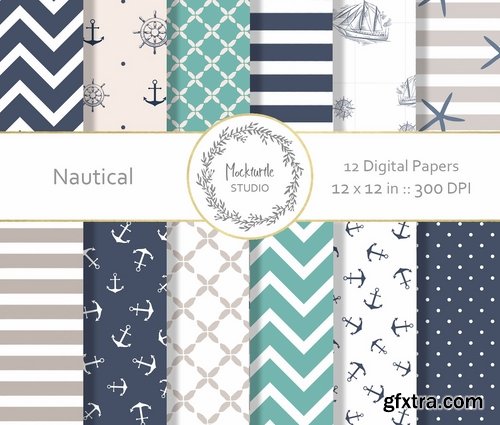 CM - Nautical digital paper - dark 1961152