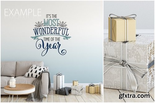 CM - Christmas Wall Mockups 1945997