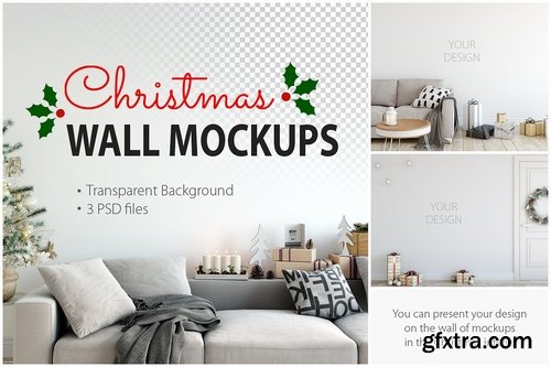 CM - Christmas Wall Mockups 1945997