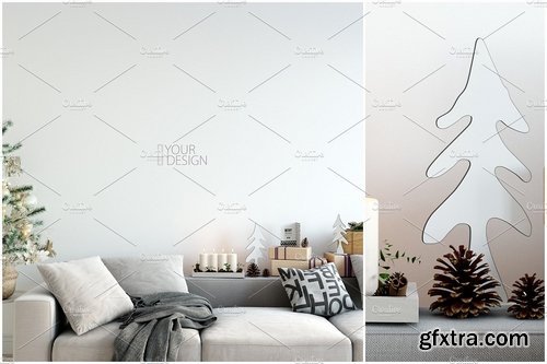 CM - Christmas Wall Mockups 1945997