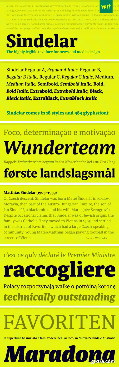 Sindelar Font Family