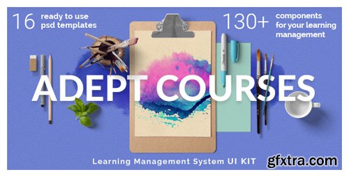 ThemeForest - Adept Courses v1.0 - Learning Management System PSD Kit - 20974097