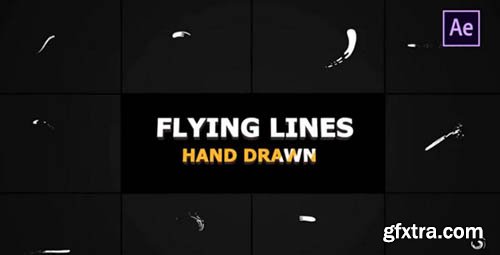 Hand Drawn Flying Lines - After Effects 57553