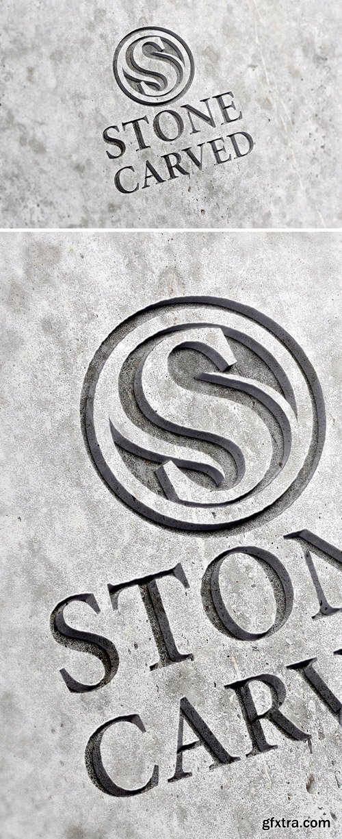 PSD Mock-Up - Carved Stone Logo