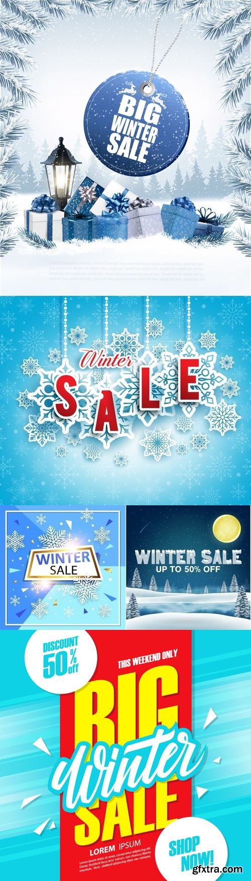 Vectors - Winter Sale Backgrounds 15