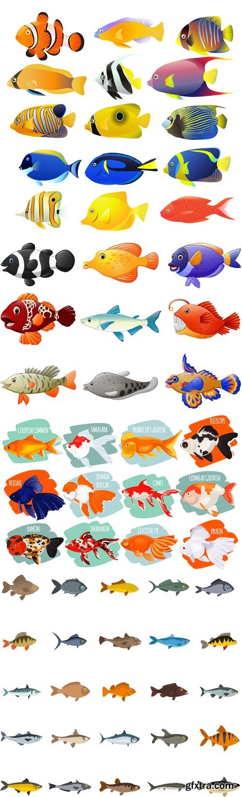 Vectors - Cartoon Marine Animals Mix 19