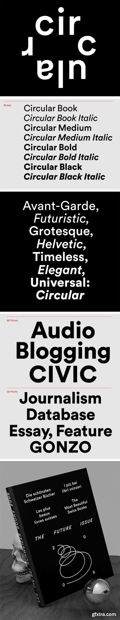 circular font lineto