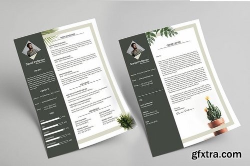 Botanical Resume & Letterhead Template