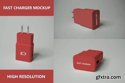 Charger Mock-up - Fast Charger - Mobile Adapter 3D