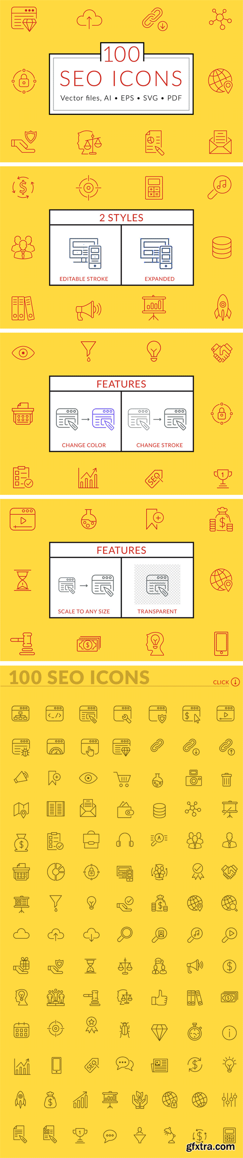 CM - 100 SEO Line Icons 2113306