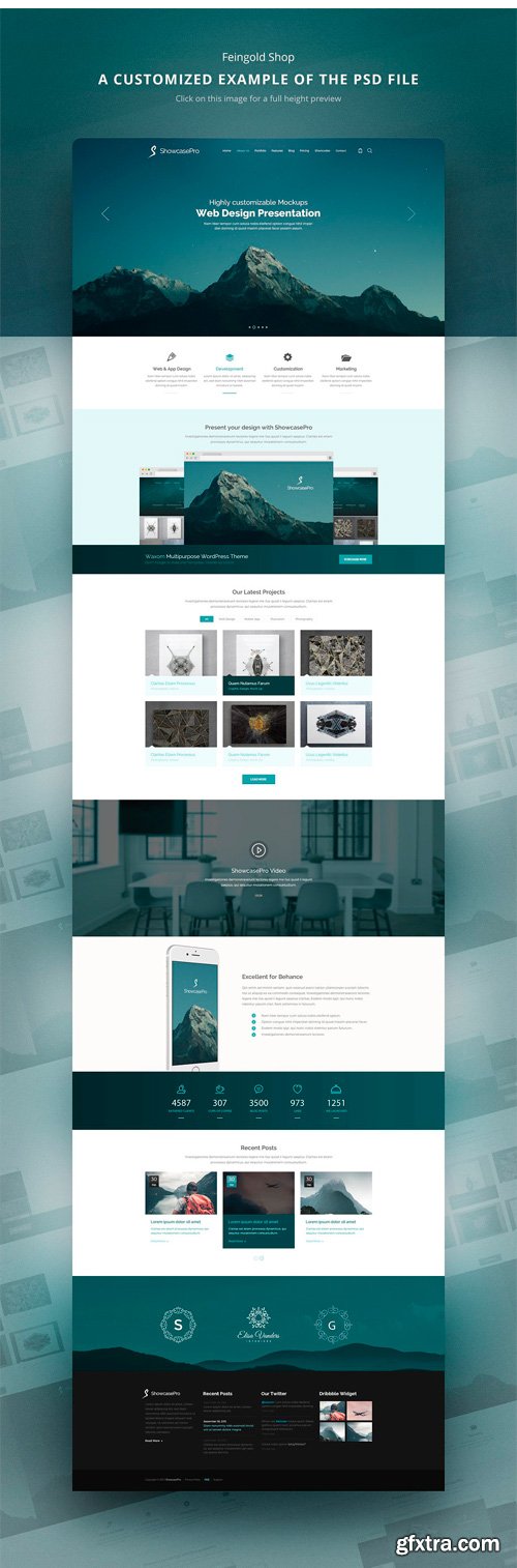 CM - Long Website Mockup for Presentation 2148345