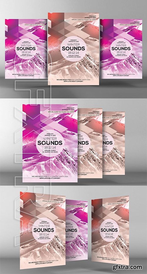 CreativeMarket - Winter Sound Flyer 2179267