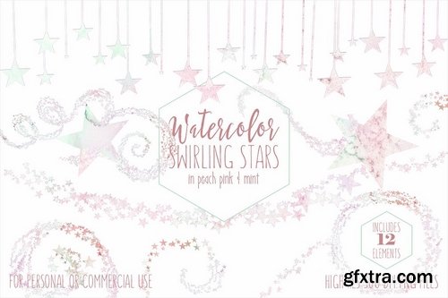 CM - Pastel Rainbow Stars Baby Clipart 2177461