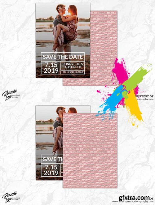 CreativeMarket - Save the Date Card Template 2180204