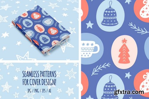 CreativeMarket Nordic Christmas Seamless Patterns 2118721