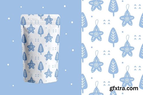 CreativeMarket Nordic Christmas Seamless Patterns 2118721