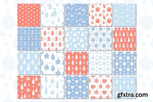 CreativeMarket Nordic Christmas Seamless Patterns 2118721