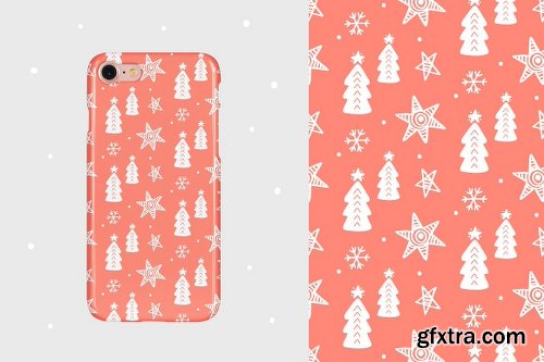 CreativeMarket Nordic Christmas Seamless Patterns 2118721