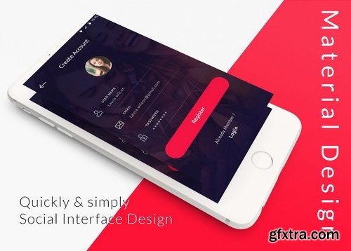 CM - Social App PSD for mobile app 2174615