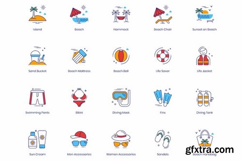 96 Travel & Tourism Icons